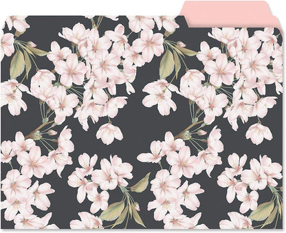 Current Floral Fun File Folders Value Pack - Bulk Set of 24, 6 Pretty Decorative Designs, 1/3 Cut Tabs, Heavy-Duty Paper Stock, Office Supplies for Home & Work, 9-½” x 11-¾” Letter Size