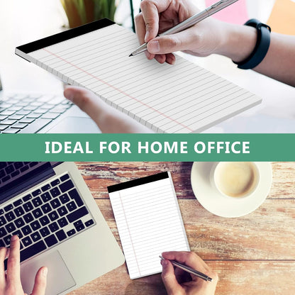 Note Pads 5x8, Narrow Ruled Legal Pad, Multicolor Small Notepads, 30 Sheet/notepad, 8 Pack Colored Legal Pads, Pink Legal Pad, Purple Notepad, Perforated Lined Note Pads for Study, Office, To-Do Lists