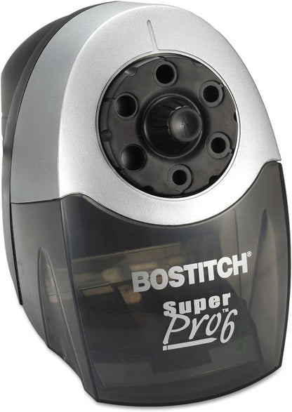 Bostitch Office QuietSharp Electric Pencil Sharpener, Heavy Duty Classroom or Office Use, Size Selector with 6 Different Sizes, Blue
