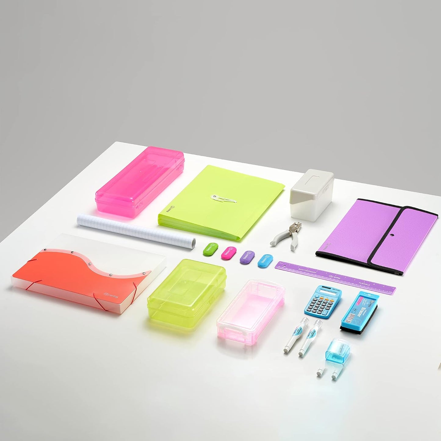 Enday Index Card Holder Pink, 3x5 Note Flash Card Organizer Case, Index Card File w/flip top, Notecard Recipe, Holder, Holds 250 Cards, Also Available in Purple, Red, Green, Blue, Grey (1 PC)