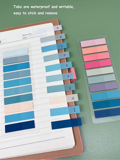 2400 Pcs Morandi Sticky Tabs, 12 Sheets Sticky Index Tabs, Book Tabs, Page Markers, Colorful Book Annotating Tabs, Page Tabs, Sticky Flags, Transparent Sticky Note Tabs, File Index Tabs with Ruler
