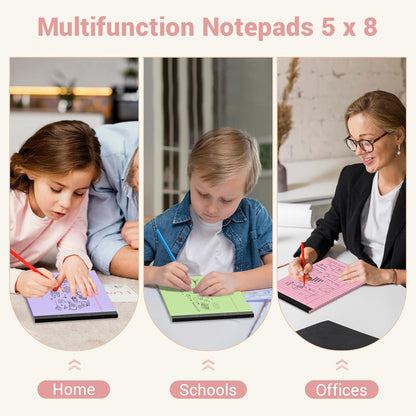 Legal Pads 8.5 x 14 Note Pads, 6 Pack Writing Pads Wide Ruled Notepads, Micro Perforated Notepad, Double-Side Printed Lined Paper Pads 30 Sheets per Notepad, White Legal Pads for Home, Office, School
