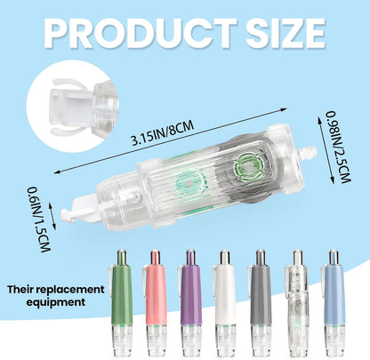 Refillable Retractable Correction Tape Refill, 12 Pack Correction Tape Refills Easy to Use Applicator, Pen Shaped Applicator Refills for School Office Journal Wrong Writing Instant Correct (Pack, 12)