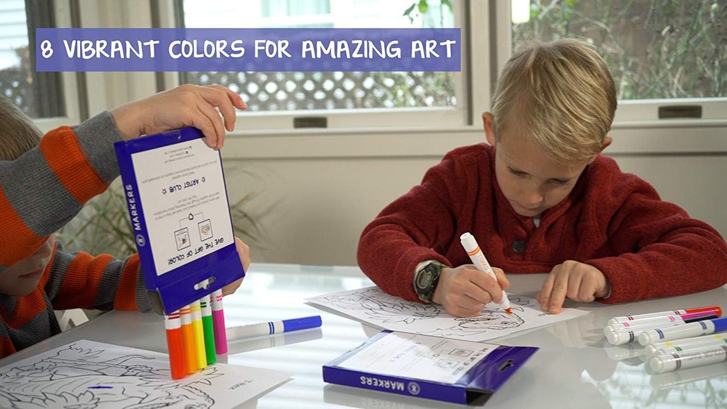 Color Swell 8-Pack Broad Line Markers – Washable, Non-Toxic, Ideal for Kids, Students, Adults, and Classroom Activities
