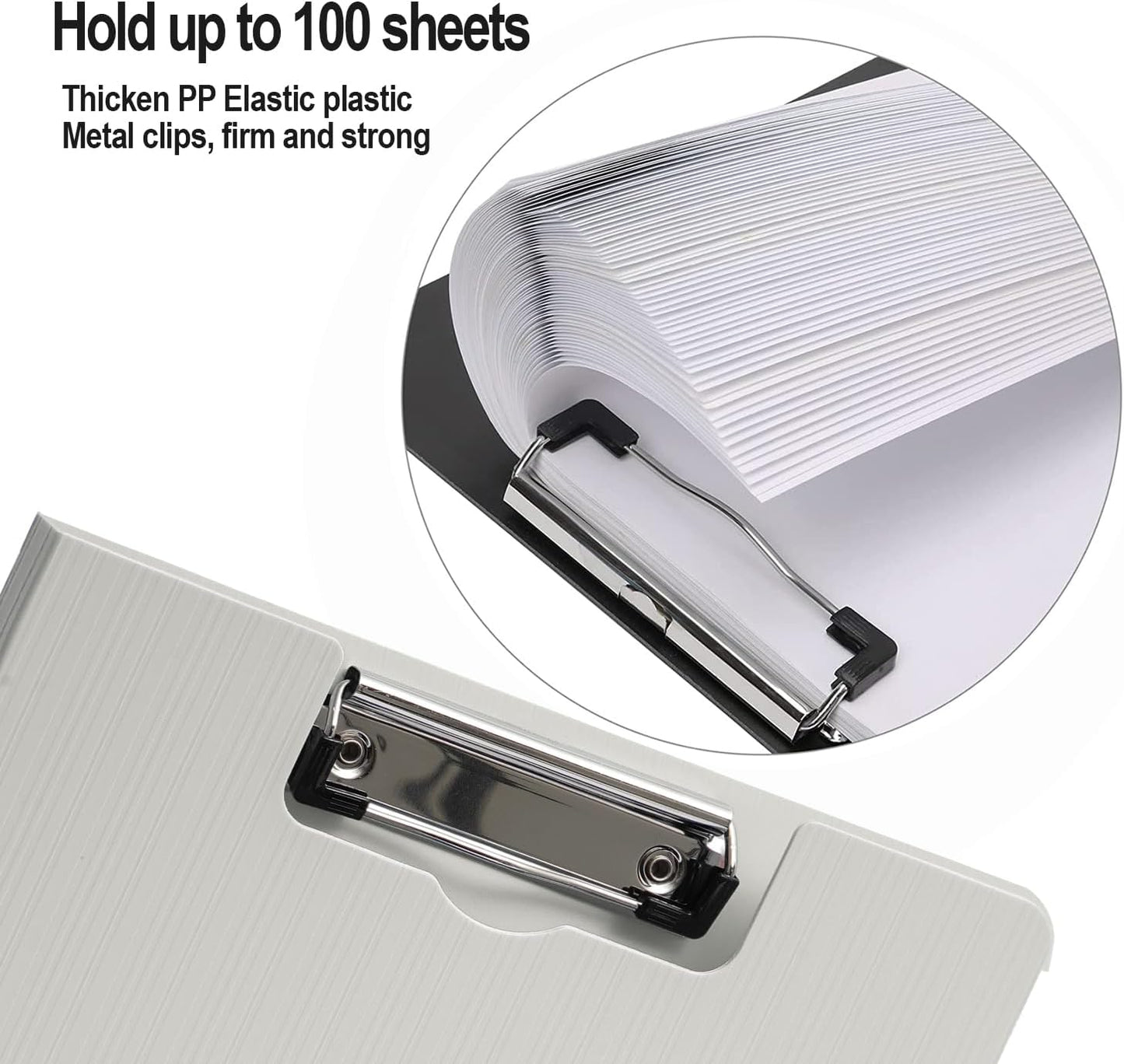 Clipboard Folder, A4 Foldable Clipboards with Pocket, File Cover Office Folder Clipboard, 360 Degree Foldable Storage Clipboards for Office, School or Medical Field, Blue