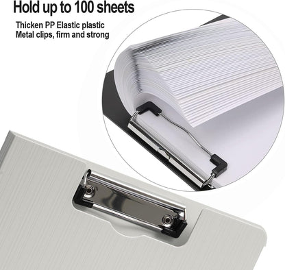 Clipboard Folder, A4 Foldable Clipboards with Pocket, File Cover Office Folder Clipboard, 360 Degree Foldable Storage Clipboards for Office, School or Medical Field, Blue
