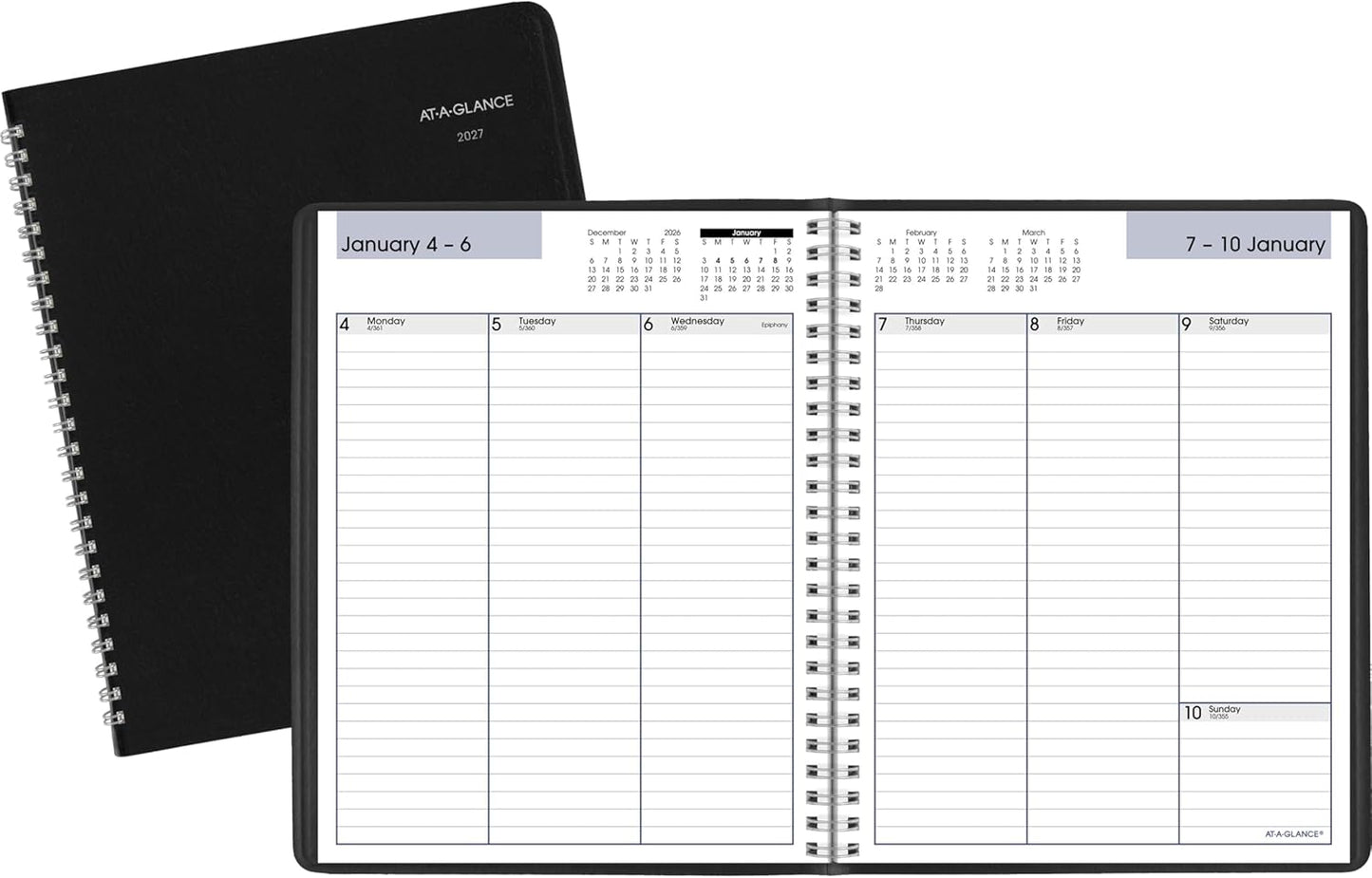AT-A-GLANCE 2026 Appointment Book Planner, Weekly, 5" x 8", Small, DayMinder, Black (G2000026)