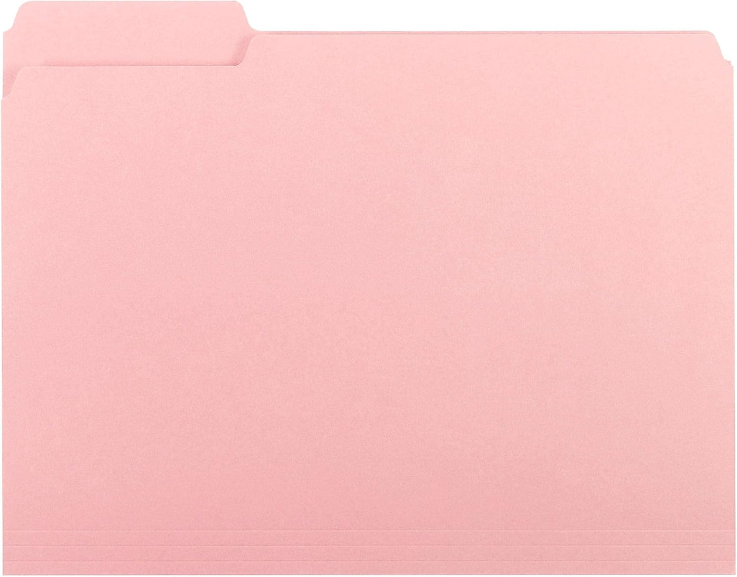 Smead Interior File Folder, 1/3-Cut Tab, Letter Size, Aqua, 100 per Box, Expandable File Folders for Filing Cabinet