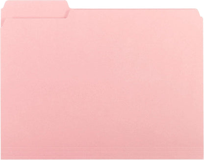 Smead Interior File Folder, 1/3-Cut Tab, Letter Size, Aqua, 100 per Box, Expandable File Folders for Filing Cabinet