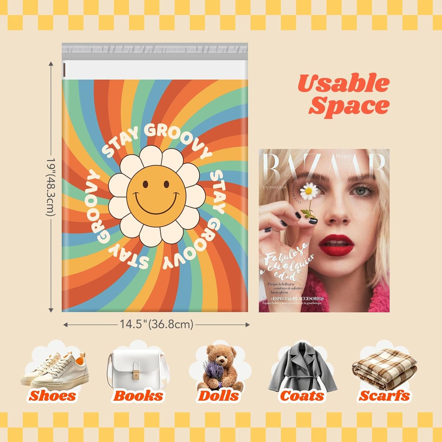 Metronic Cute Poly Mailers 10x13" 50pc Small Shipping Bags, Strong Adhesive Mailers Poly Bags for Business, Waterproof Mailing Envelopes for Packing Shipping Clothes Gifts, Gradient BluePink
