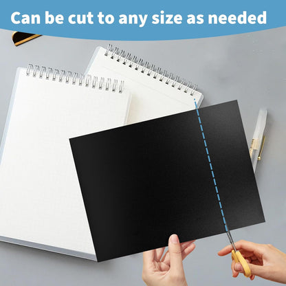 60 Pack Binding Covers and Backs Set, 8.5 x 11 Inches, 30P Clear PVC Covers (8 Mil), 30P Black Sand-Textured Polycovers (12 Mil)，Presentation Covers for Binding, Letter Size