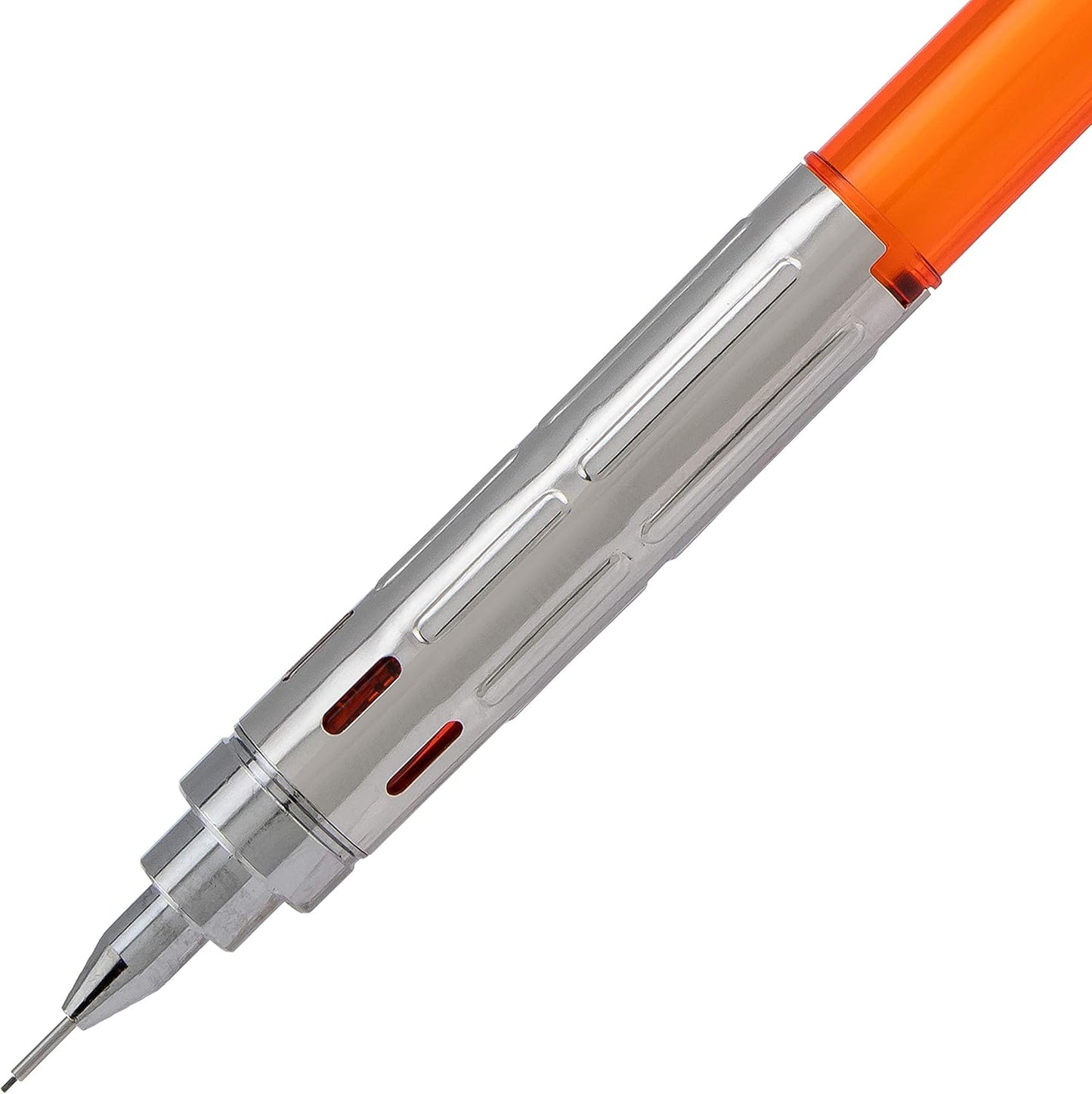 Pentel Arts GraphGear 300 Mechanical Pencil, (0.3mm) Extra-fine line, Orange Barrel, w/small block eraser + 1 lead tube