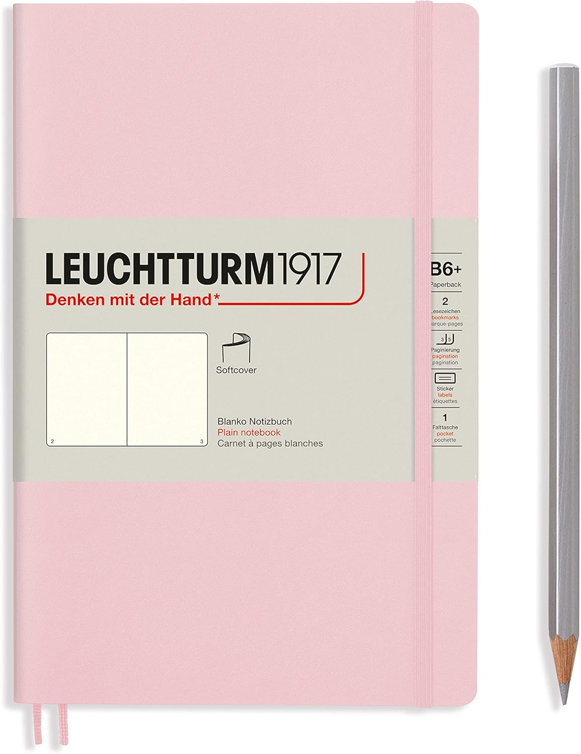 LEUCHTTURM1917 - Notebook Softcover Paperback B6+ - 123 Numbered Pages for Writing and Journaling (Ruled, Rising Sun)
