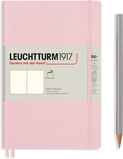 LEUCHTTURM1917 - Notebook Softcover Paperback B6+ - 123 Numbered Pages for Writing and Journaling (Ruled, Rising Sun)