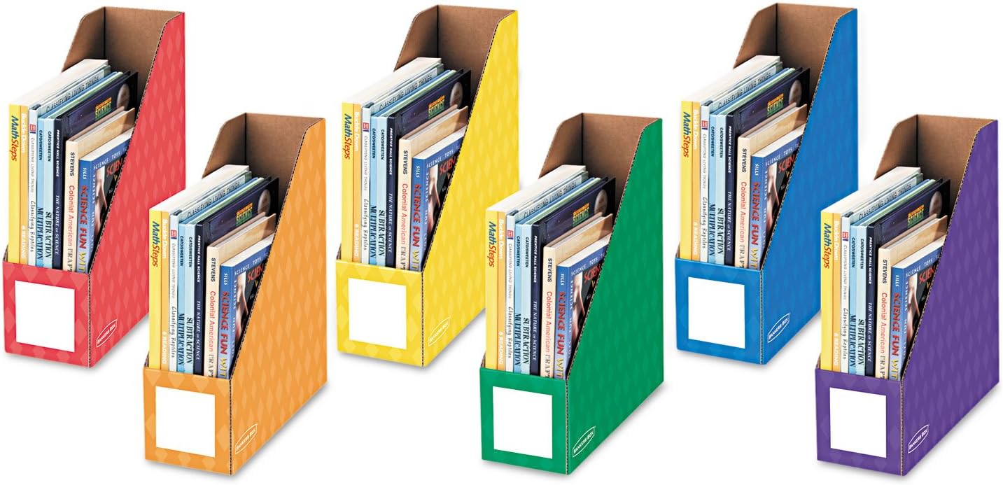 Bankers Box 3381901 Cardboard Magazine File 4 1/4 x 12 1/4 x 13 Assorted 6/PK