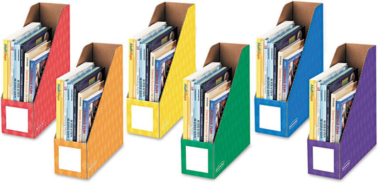 Bankers Box 3381901 Cardboard Magazine File 4 1/4 x 12 1/4 x 13 Assorted 6/PK