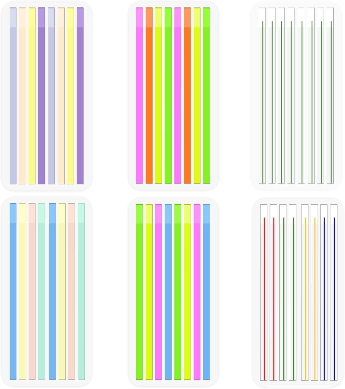BAYTORY 1380Pcs Transparent Highlighter Tape Reusable, Clear Sticky Tabs for Annotating Books, Long Highlighting Strips Page Markers Index Tabs, Sticky Notes Aesthetic Office School Supplies