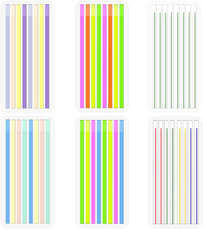 BAYTORY 1380Pcs Transparent Highlighter Tape Reusable, Clear Sticky Tabs for Annotating Books, Long Highlighting Strips Page Markers Index Tabs, Sticky Notes Aesthetic Office School Supplies