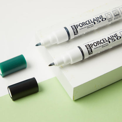 Pebeo Porcelaine 150, China Paint Fine Tip Marker - Anthracite Black (021009)