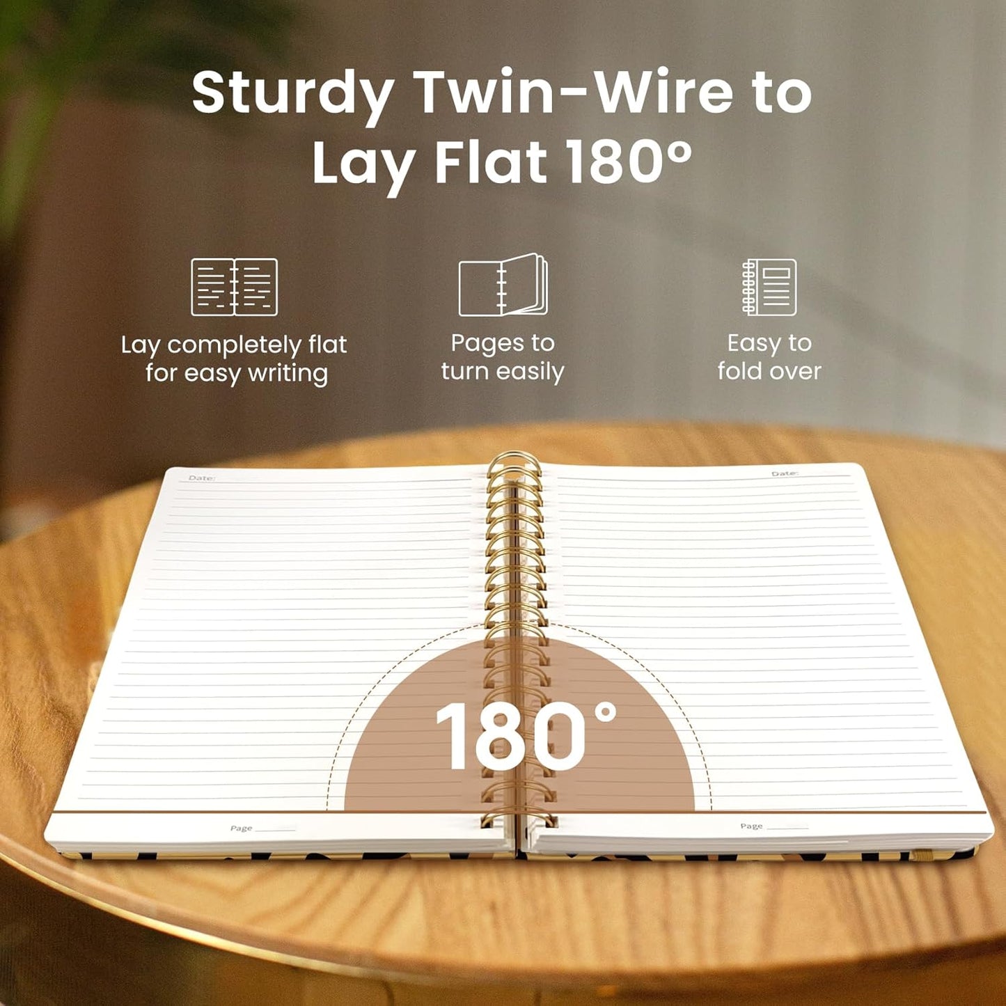 Lined Spiral Notebook Journal for Work, 300 Pages Thick B5 (7.1"x10") College Ruled Journal for Women & Writing, Hardcover Notebook for Note Taking, Perfect for Office Home School Supplies, Purple