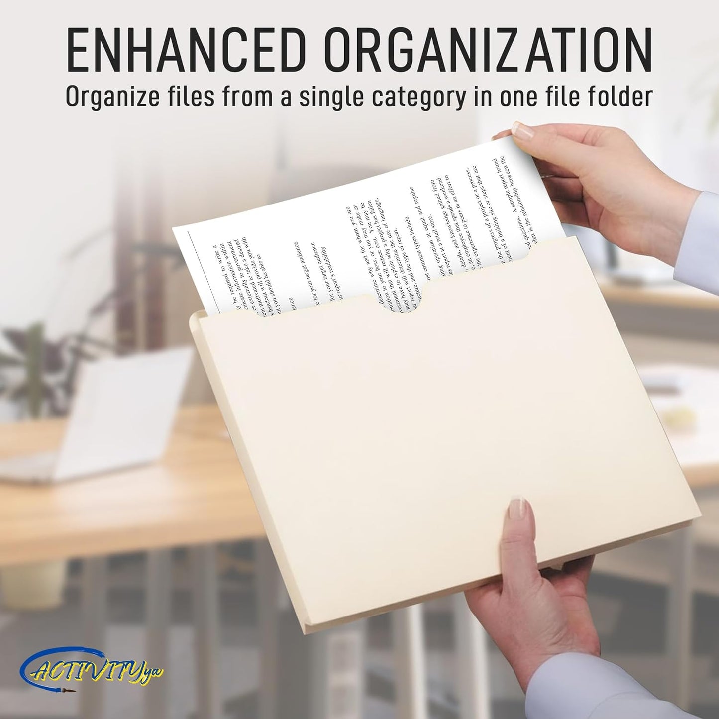 Manila File Jackets, Flat-No Expansion, Letter Size, Reinforced Straight-Cut Tab, 10 Pack