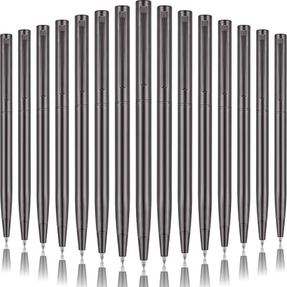 Zonon 240 Pcs Gold Metal Slim Ballpoint Pens Bulk Retractable Metallic Black Ink 1 mm Medium Point Smooth Writing Pens for Wedding Business Office Supplies Students Teachers Men Women Present