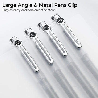 M&G Liquid Ink Rollerball Pens 12 Pcs, 0.5mm Black Ink Extra Fine Point Pens, Quick Drying Ink Fine Tip Roller Ball Pens with Plug-In Cover & Anti Slip Grip for Smooth Writing Office School Home Gift