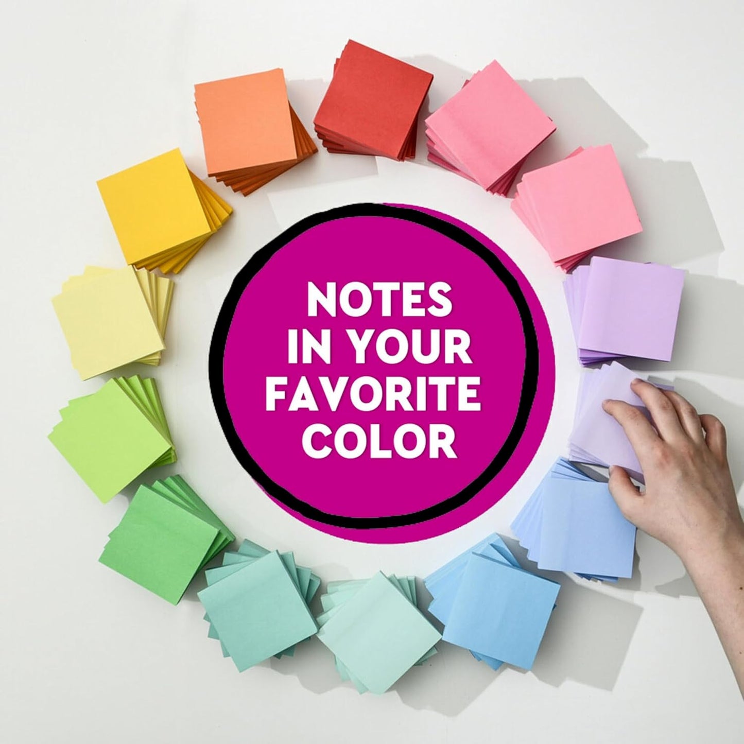 Post-it Super Sticky Notes, 5 Sticky Note Pads, 3 x 3 in., School Supplies, Office Products, for Vertical Surfaces, Monitors, Walls and Windows, First Snow White