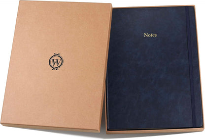 Wykeham's Executive Notebook – 8.5" x 12" – Customization Available (Personalized Black – Lined)