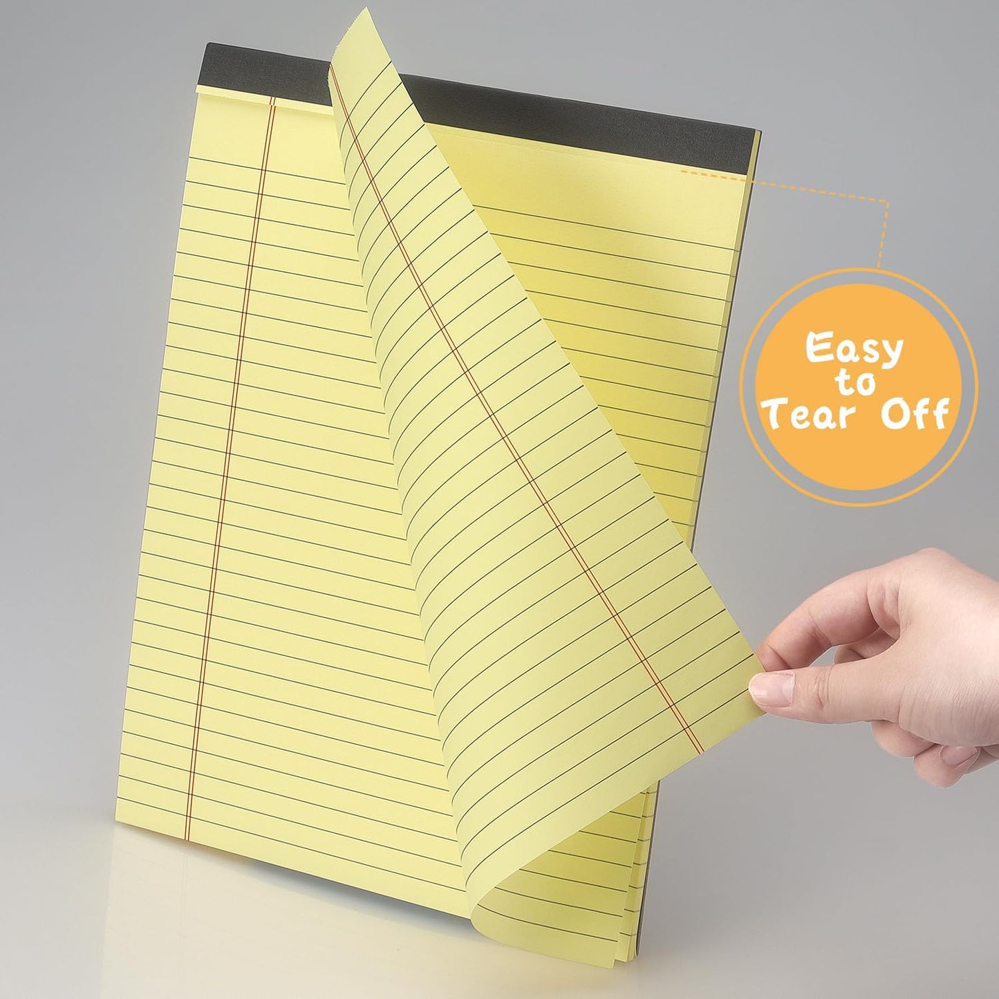 ZZTX Legal Pads 8.5 x 11 Inch White Writing Notepad, Lined Writing Pads for Work Office School, 50 Sheets Per Pad, A4, 1 Pack