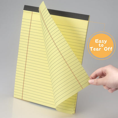 ZZTX Legal Pads 8.5 x 11 Inch White Writing Notepad, Lined Writing Pads for Work Office School, 50 Sheets Per Pad, A4, 1 Pack