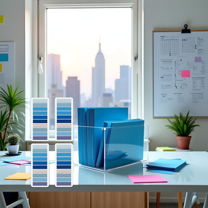 800 Pcs Blue Sticky Index Tabs, Page Markers Notes Tabs Writable and Repositionable Book Flags Tabs Strip Index Tabs Self-Stick Note Pads for Page Marking Classify File