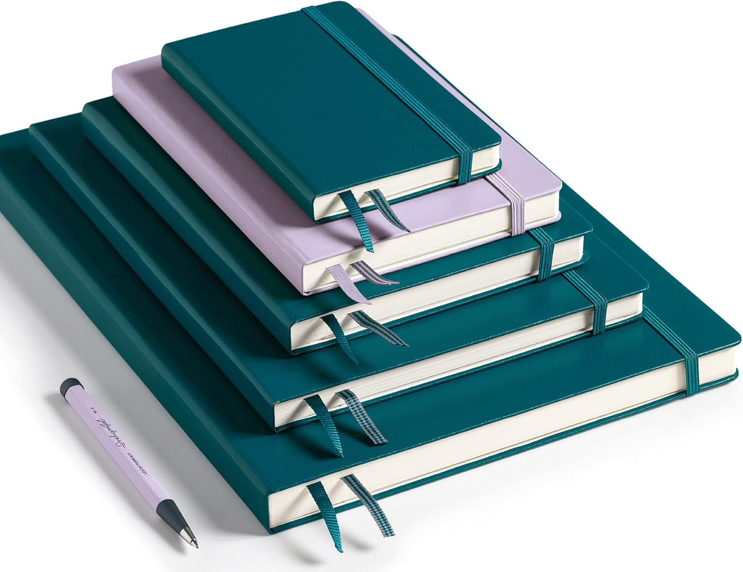 LEUCHTTURM1917 - Notebook Hardcover Paperback B6+ - 219 Numbered Pages for Writing and Journaling (Stone Blue, Ruled)