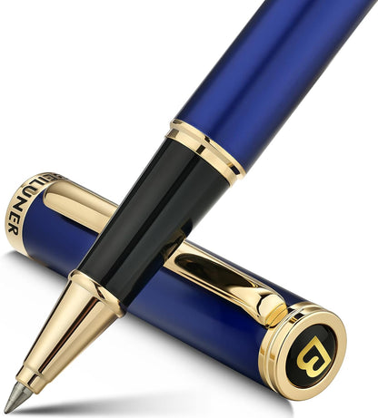 BEILUNER Luxury Rollerball Pen, Stunning Green Lacquer with 24K Gold Trim,Noble and Elegant Designs,Schneider Ink Refill, Best Gift Set for Men & Women, Refillable, Executive Writing, Nice Pens