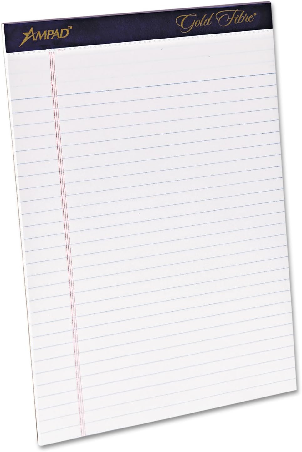 Ampad Gold Fibre Writing Pads, Legal/Wide Rule, Letter Size (8 1/2 in x 11 3/4 in), White, Four 50-Sheet Pads per Pack (20-031)