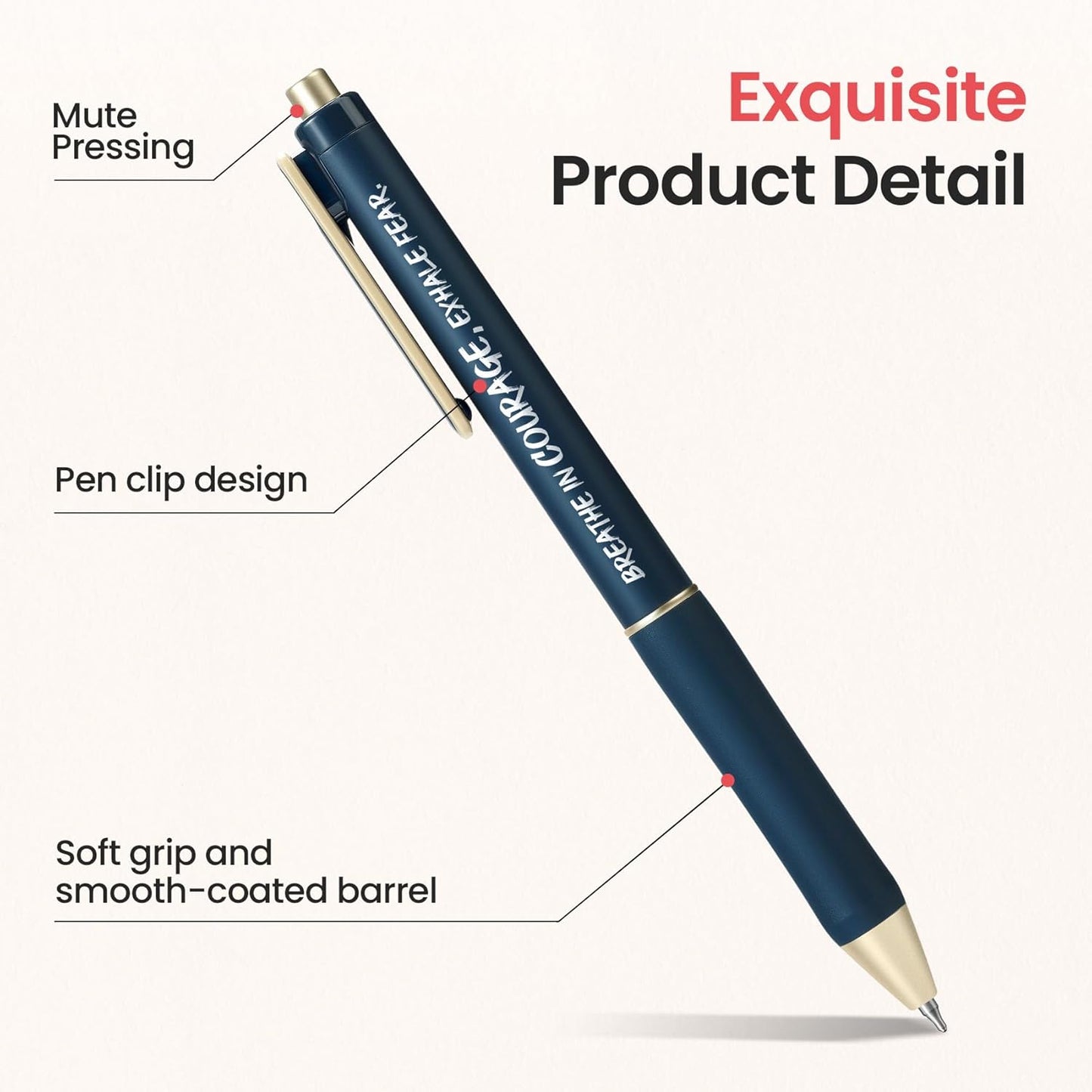 Taja Gel Pens, 6 Pcs Quick Dry Black Gel Ink Pens, 0.5mm Fine Point Smooth Writing Pens for Journaling and Note Taking, Cute Aesthetic Pens for Women & Men-Pastel