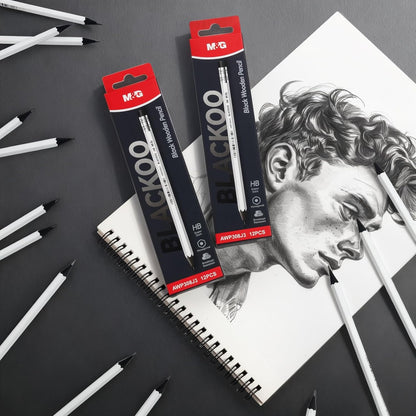 M&G Wood-Cased 2B Pencils, 24 Pack Pre-Sharpened Pencils with Top Erasers, Bulk Black Pencils for School Teacher Supplies, Writing, Drawing and Sketching