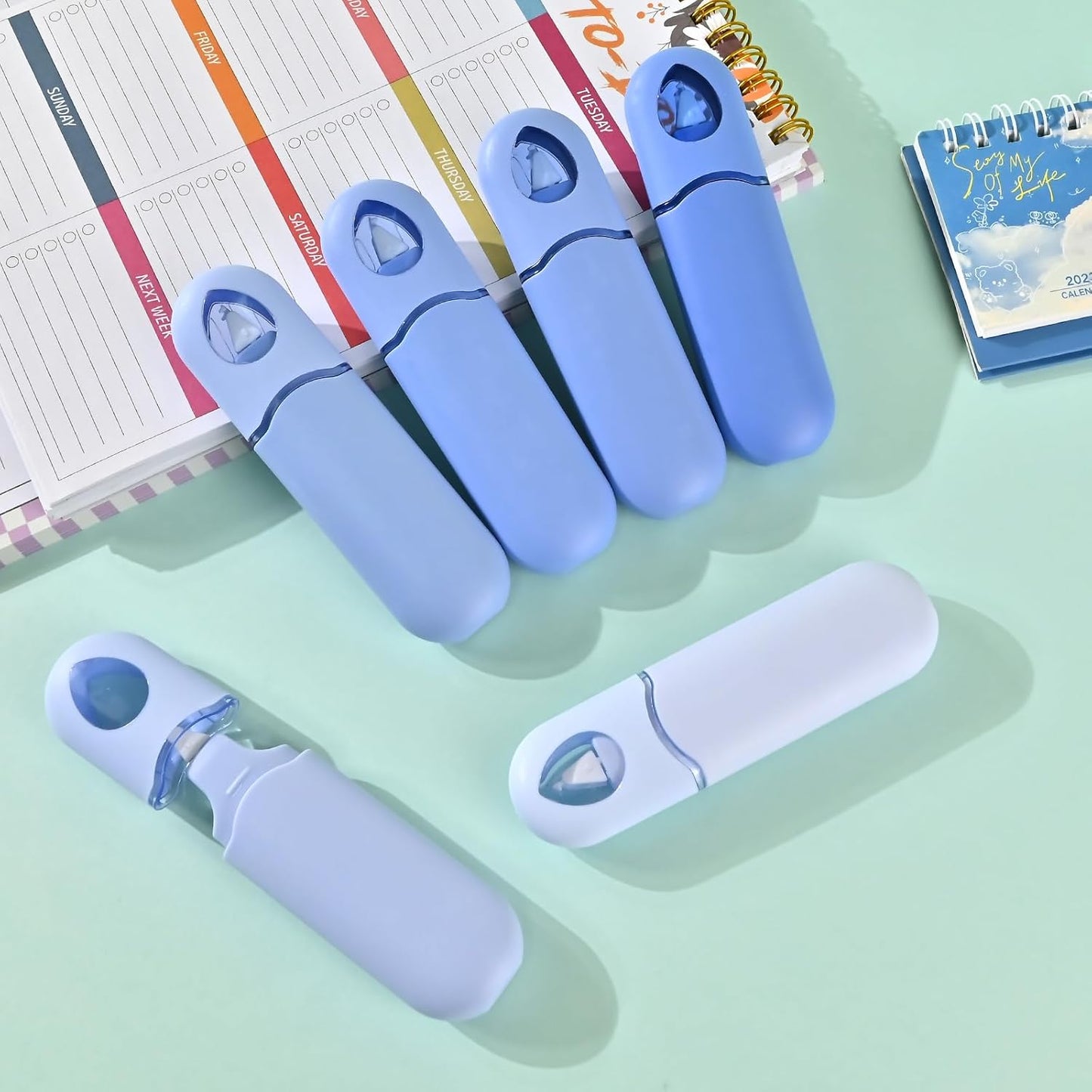Temiary 12Pcs Cute White Smooth Pull Out Tape, Easy to Use White Correction Pens, 1/5 x 236in Smooth Writing & Aesthetic Office School Supplies (Purple)