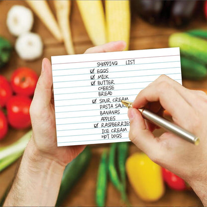 White Index Cards 5x7 Ruled, 50 Pcs File Note Cards, Lined Index Cards, Study Cards, Flashcards for Studying, Notecards for Studying, Note Taking and To Do List
