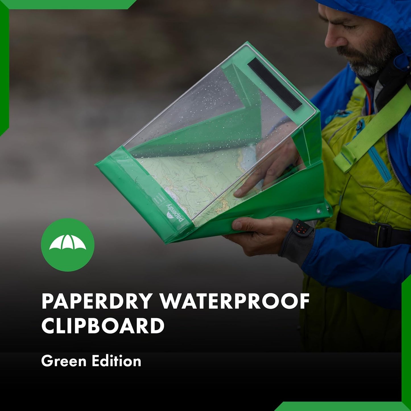 Waterproof Clipboard A4 Portrait by Paperdry, Black, Superior PVC Plastic with Cold Protection, Outdoor Covered Clip Board with Storage, A4 Waterproof Document Holder