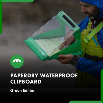 Waterproof Clipboard A4 Portrait by Paperdry, Black, Superior PVC Plastic with Cold Protection, Outdoor Covered Clip Board with Storage, A4 Waterproof Document Holder