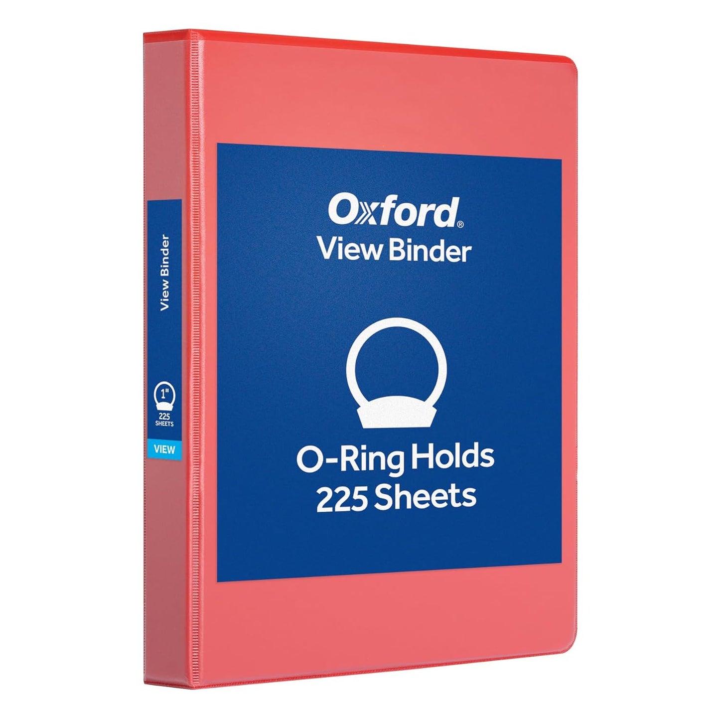 Oxford Ring Binders, 1.5" Round Ring Binders, View Binder, Covers on 3 Sides, XtraLife Hinge, Non-Stick, PVC-Free, White, 350 Sheet Capacity (1002547)