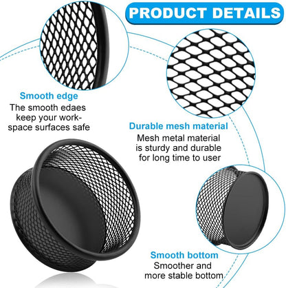 2 Pack Mesh Paper Clip Holder,Paperclip Holders for Desk Binder Wire Mesh Bowls,Magnetic Paper Clip Holder for Desk,Paper Clip Dispenser,Paper Clip Organizer Office ﻿