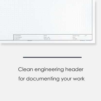 GeekNavy 8.5" x 11" Isometric Graph Paper 50 Sheets Portrait - 0.25" Grid, Non-photo Blue, High Brightness, Drafting, Engineering, Art, 3D Design (1-Pack)