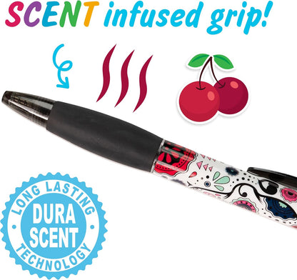 Glitter Gel Smens - Patented Gourmet Scented Colored Glitter Gel Ink Pens, Medium Point, 8 Count - Fun, Cute, Cool, Smelly Pens for Kids