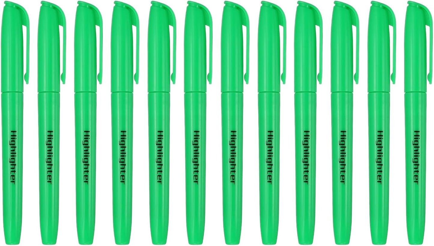 PATIKIL Purple Highlighter, 12 Pack High Lighters No Bleeds Highliters Pens Neon Clear View Bright Quick Dry Pocket Marker Pen Sticks Chisel Tip Cute for Books Office Adults Classroom