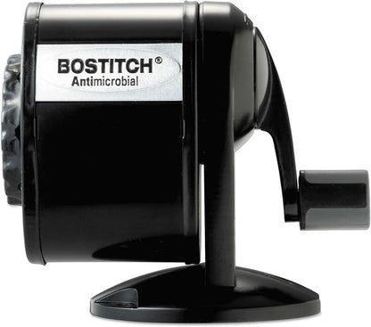 Bostitch MPS1BLK Counter-Mount/Wall-Mount Manual Pencil Sharpener, Black