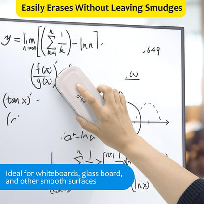 maxtek Dry Erase Eraser, Magnetic White Board Erasers - 2 Pack, Glass Whiteboard Eraser for Office and School Supplies (Gray)