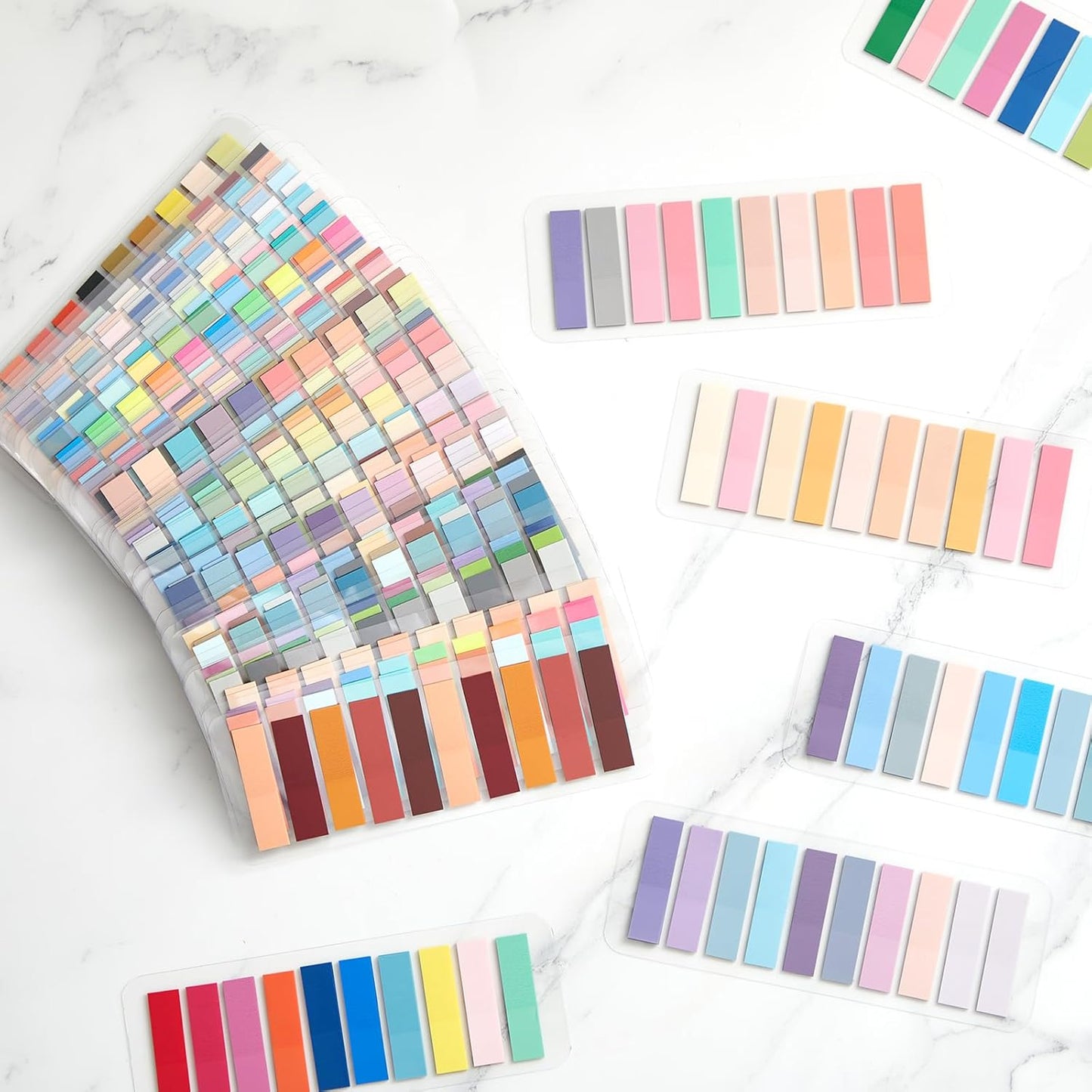 ReliThick 8000 Pcs Writable Sticky Tabs, 40 Colors Book Notes for Annotating Books, Self-Adhesive Index Tabs for Bible, Planner, Notebook, School & Office Supplies