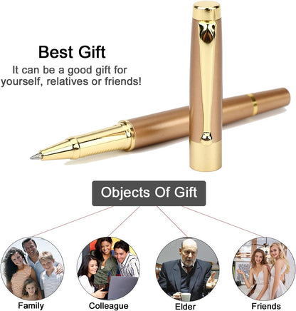 YIVONKA Ballpoint Pen Black Refill,Luxury Ballpoint Line width 0.5mm,Best Ball Pen Gift Set for Men & Women Professional Executive,Office,Nice BallPens Classy Gift Box (Black)